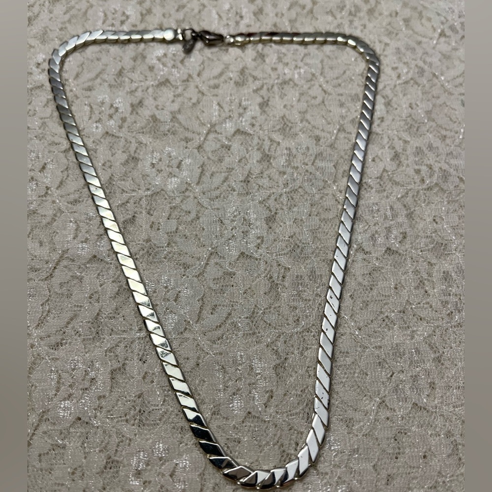 Napier/vintage silver link necklace, 16”, gently worn *